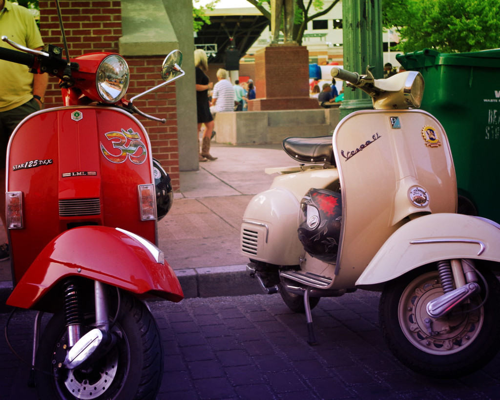 Imported LML Star 125 and a Vespa GL